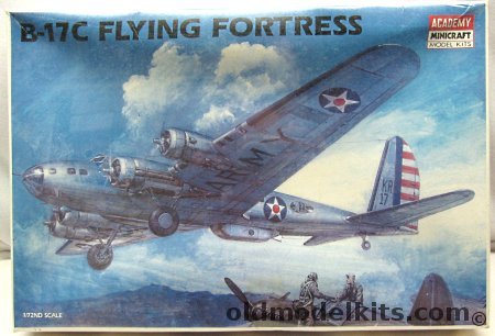 Academy 1/72 Boeing B-17C Flying Fortress, 1666 plastic model kit